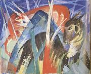 Franz Marc Fairy Animals i (mk34) oil on canvas